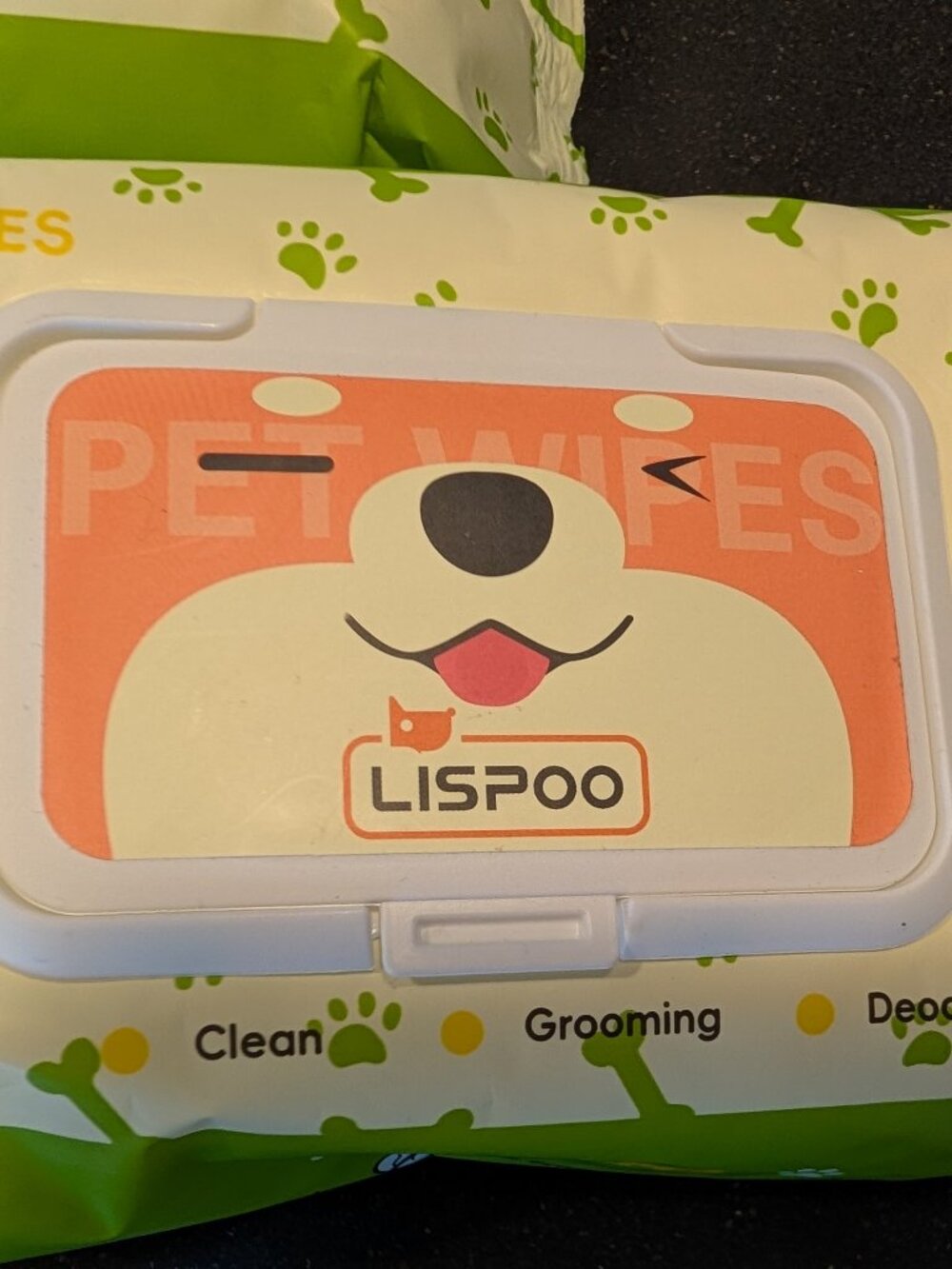 Lispoo Pet Wipes - 2 packs of 80 each